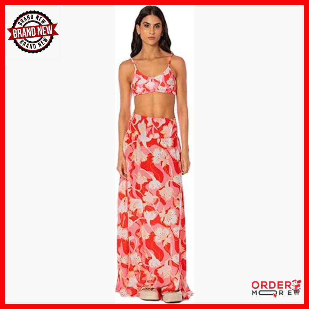 Reversible Maxi Skirt With Pockets, High Waist, Adjustable Straps